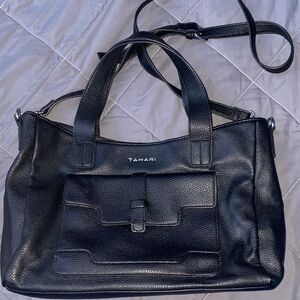 Tahari Elegant Black Shoulder Bag